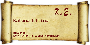 Katona Ellina névjegykártya